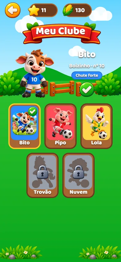 Meu Clube, com os personagens